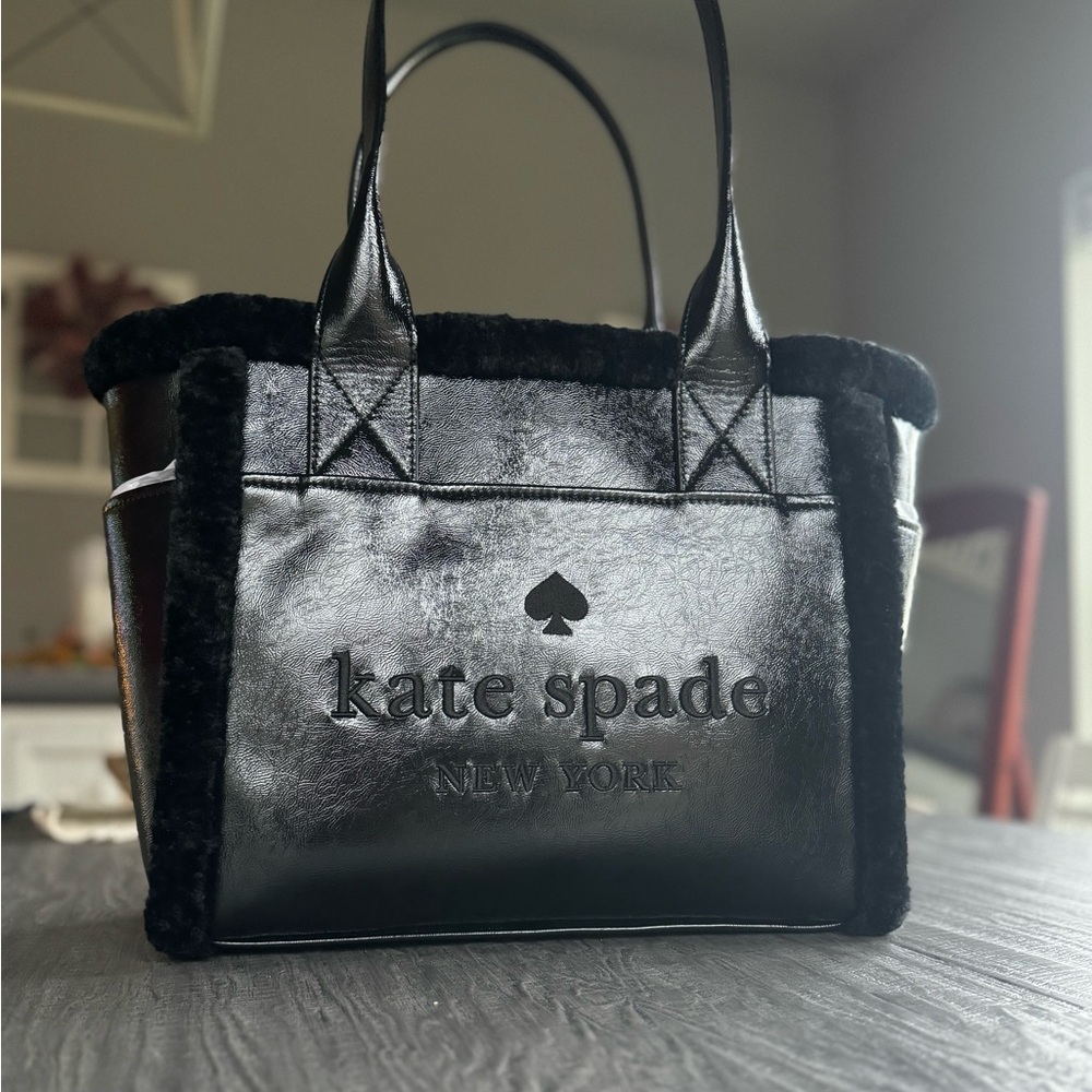 Kate Spade Jett Faux Shearling Large Tote NWT